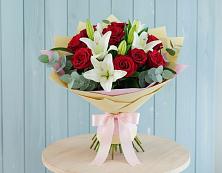 Букет цветов из:  Лилии и Розы #REPLACE_PRED# Шалушке