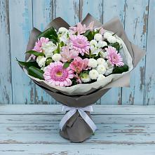 Букет цветов из:  Герберы, Альстромерии и Хризантемы в Шалушке