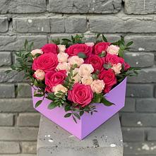 Цветочная композиция из Розы в коробке #REPLACE_PRED# Шалушке
