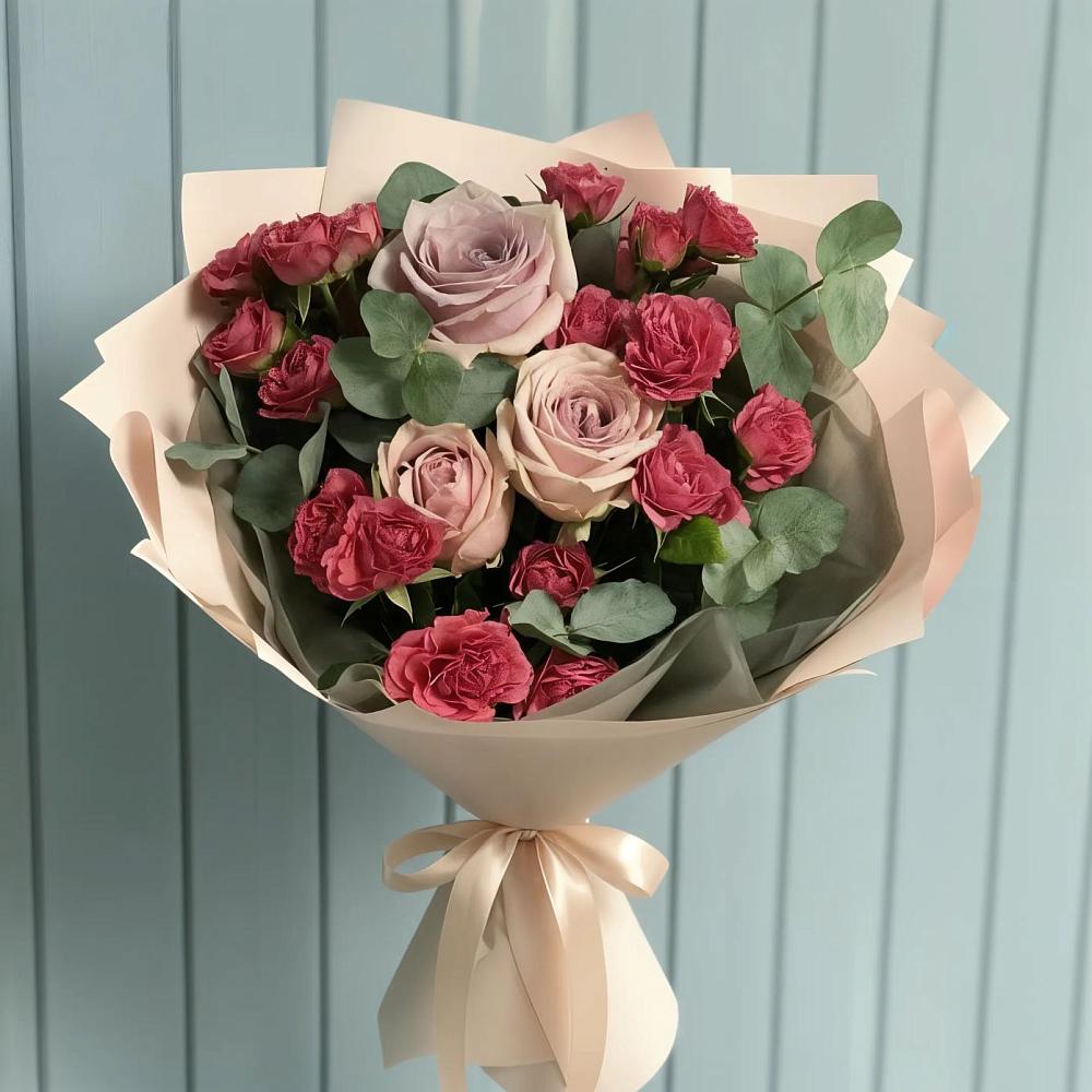 Букет цветов из: Гвоздики и Розы в Шалушке