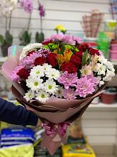 Букет цветов из:  Розы, Хризантемы и Альстромерии #REPLACE_PRED# Шалушке