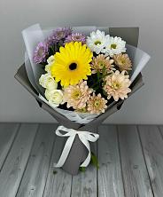Букет цветов из:  Розы, Герберы и Хризантемы в Шалушке