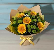 Букет цветов из:  Герберы и Хризантемы #REPLACE_PRED# Шалушке