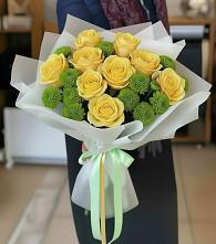 Букет цветов из:  Хризантемы и Розы #REPLACE_PRED# Шалушке