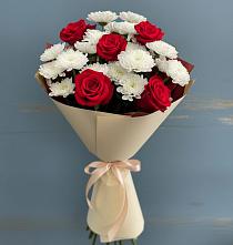 Букет цветов из:  Розы и Хризантемы в Шалушке