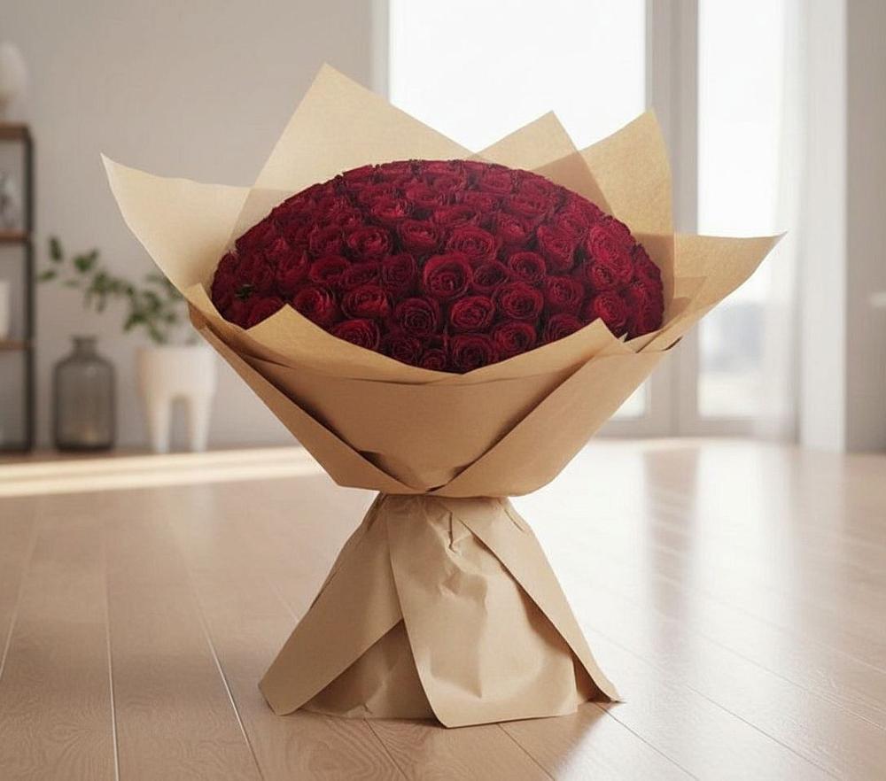 Букет 101 Красная роза в Шалушке