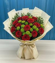 Букет цветов из:  Розы и Хризантемы в Шалушке