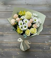 Букет цветов из:  Альстромерии, Розы и Хризантемы в Шалушке