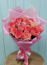 Букет 15 Розовых роз Равель в Шалушке