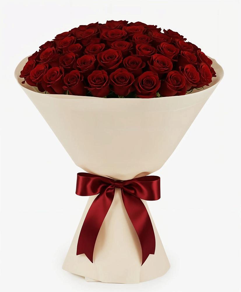 Букет 101 Бордовая роза Блэк Бакарра в Шалушке